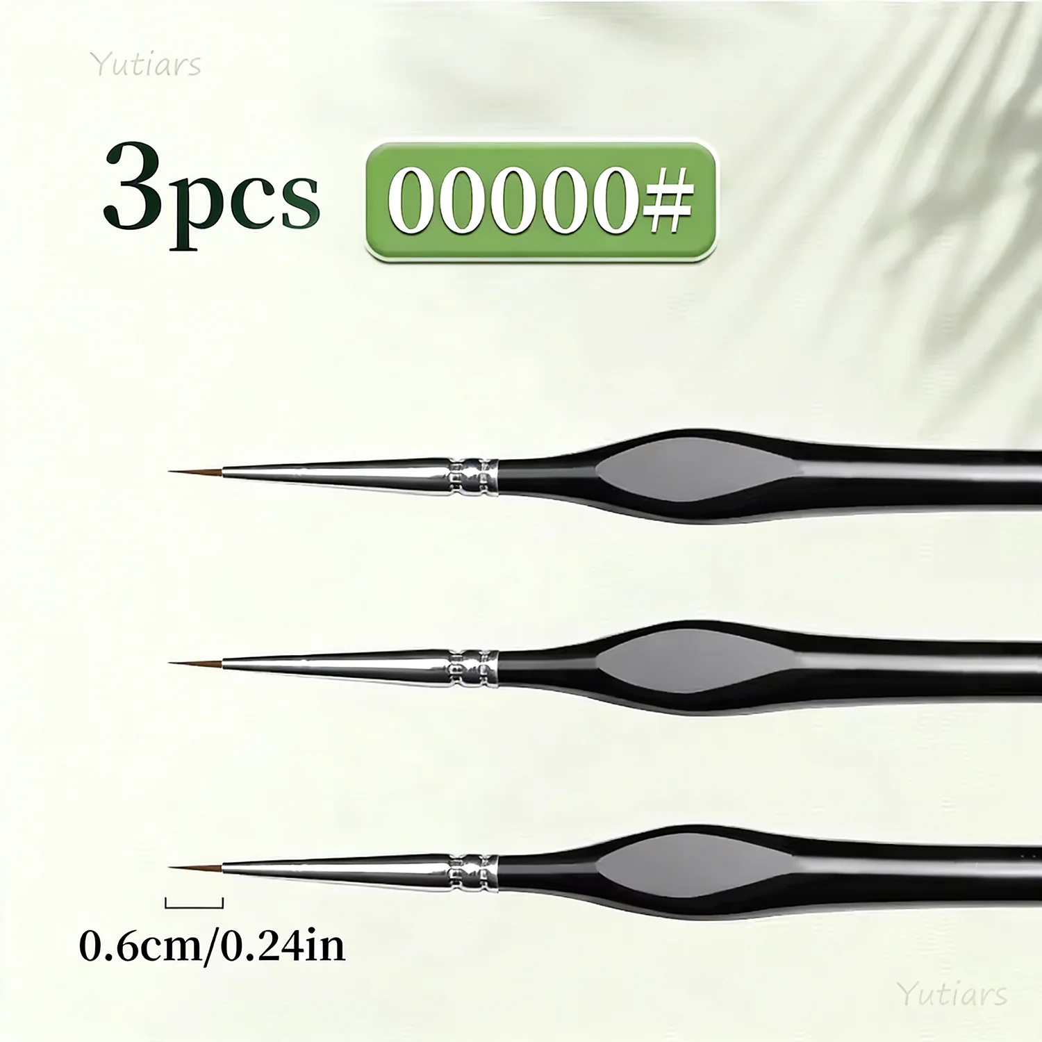 Professionele 00000 fijne penseelset voor acryl, modellen, miniatuurdetails, nylon haar, dunne extra fijne penselen