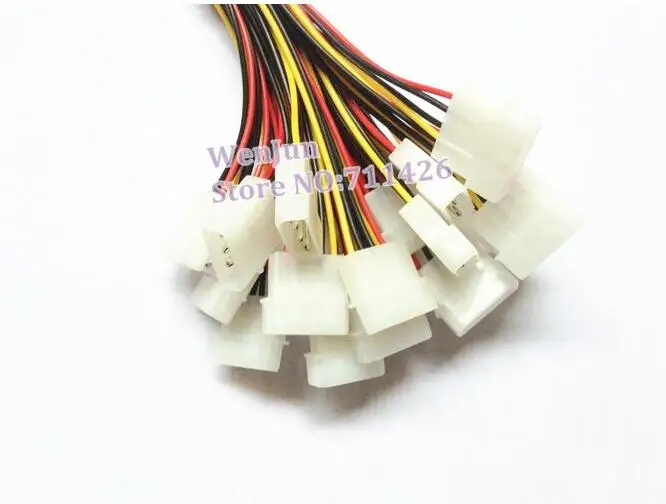 50PCS/LOT High Quality 4Pin IDE Male to Female ATA Power Supply Floppy Adapter Cable