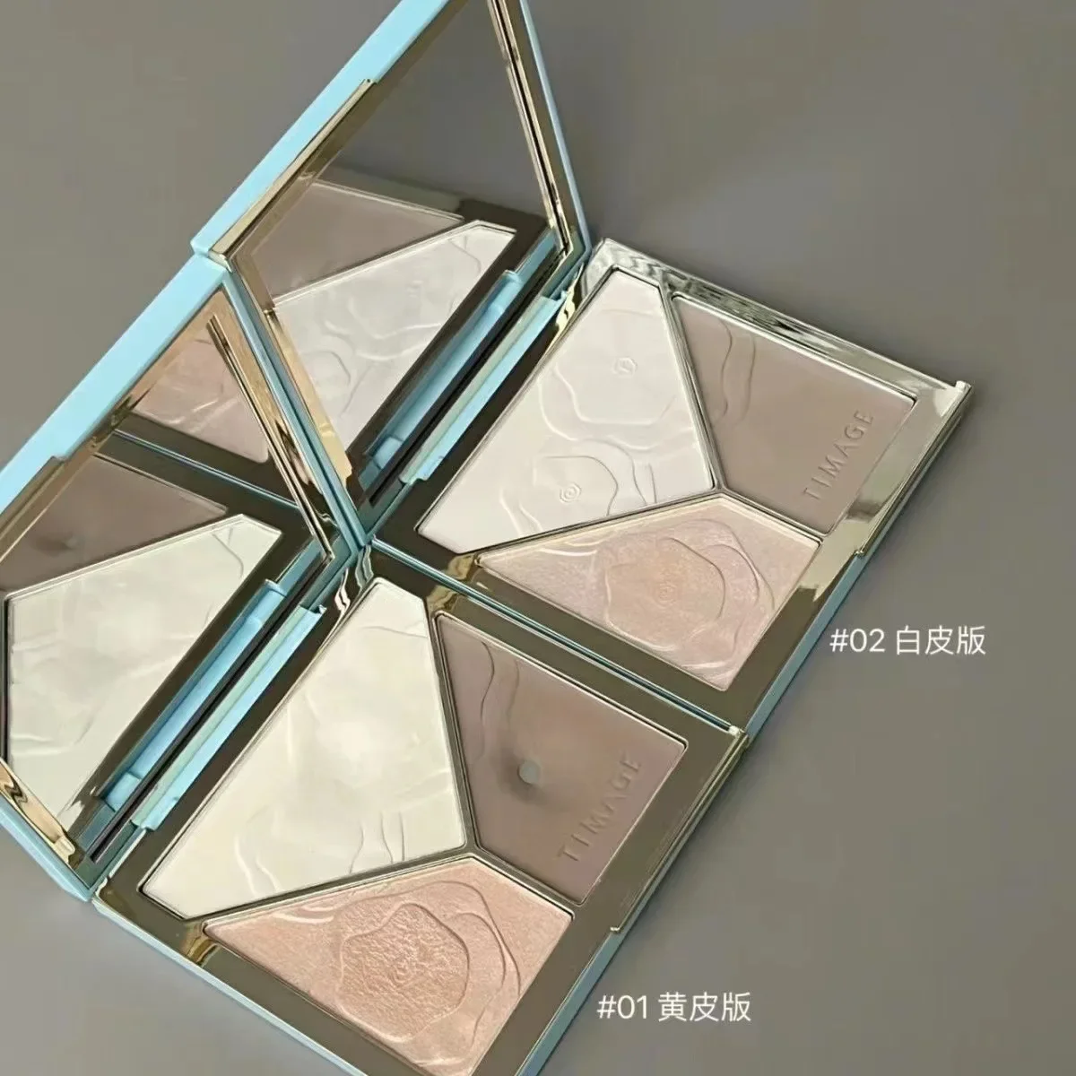 TIMAGE Master Caitang High GLOSS Contour Palette สามสี One Piece Matte Bronzer Highlighter อายแชโดว์จมูกแกะสลัก Face