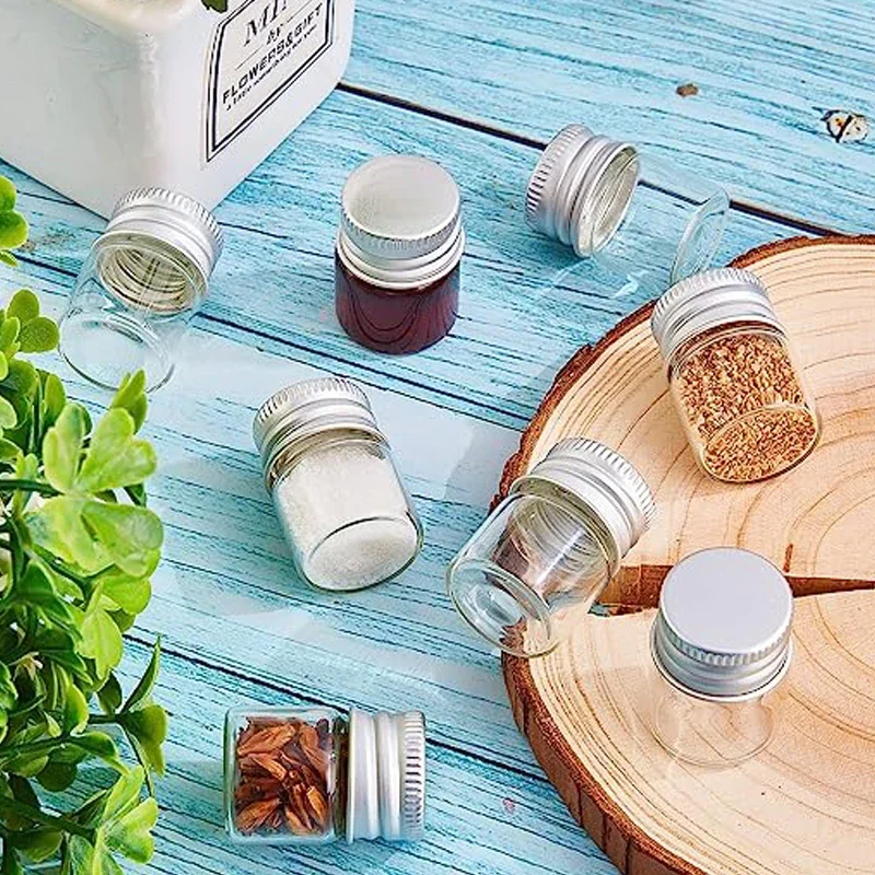 5Pcs 5ml-250ML Mini Plastic Bottle w/ Aluminum Screw Cap Refillable Portable Travel Cosmetic Container for Lotion Shower Gel
