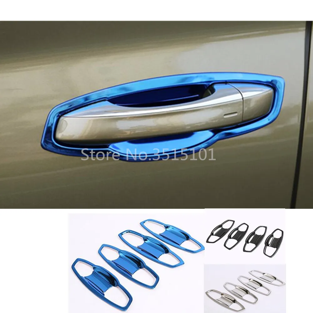 

Car Body Cover Detector Trim Stainless Steel External Door Bowl Stick Frame 8PCs For Skoda Karoq 2017 2018 2019 2020 2021 2022