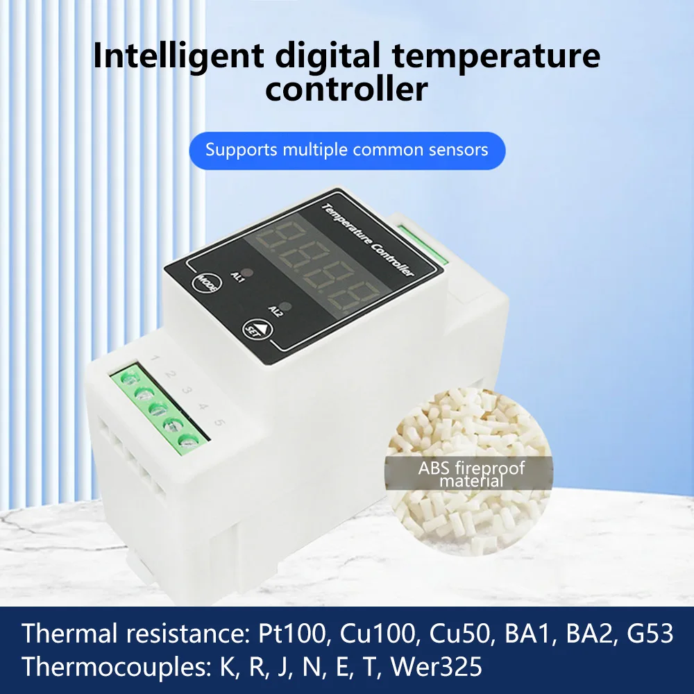 AC100-240V DC8-24V Din Rail Digital Thermometer Thermoregulator Temperature Controller Temperature Meter Universal Thermostat