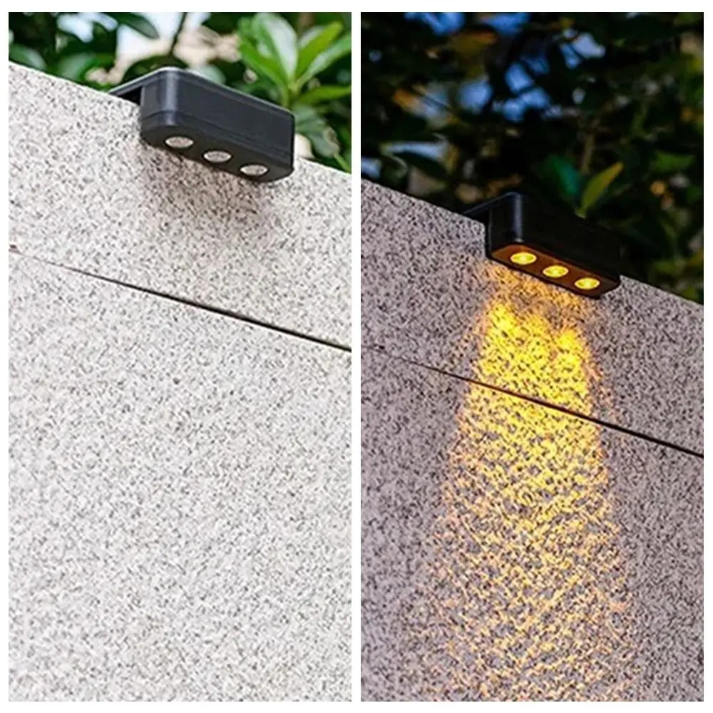 Waterproof Solar Garden Lights Easy Installation Energy Efficient Stairs Wall Lamp Decorative Automatic Operation