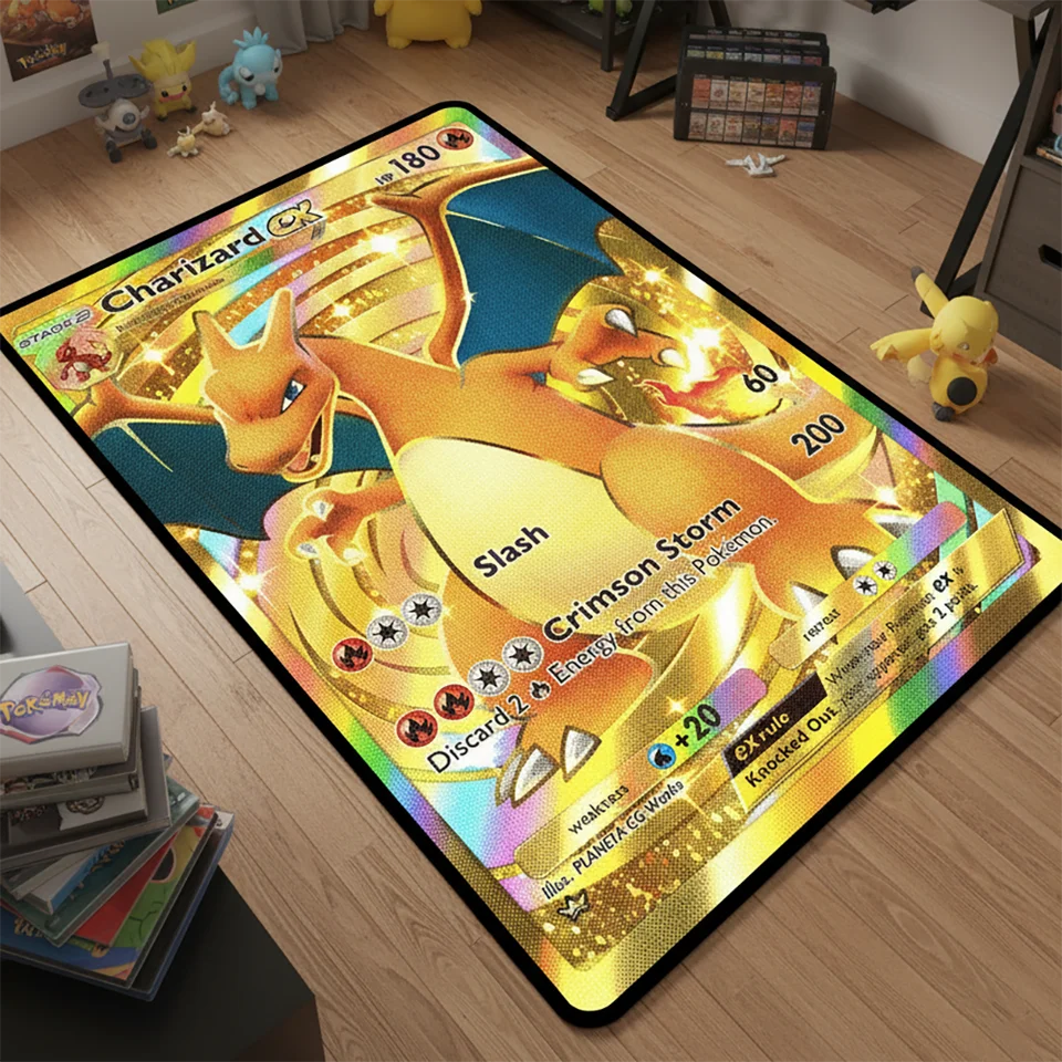 charizard pokemon card rug Pokmon Just Rugs Pokemon Card Rug