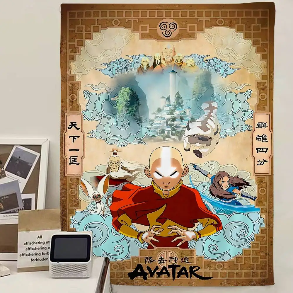 A-Avatar-The Last AirbenderS Movie Tapestry Art Printing Japanese Wall Tapestry Anime Wall Hanging Home Decor
