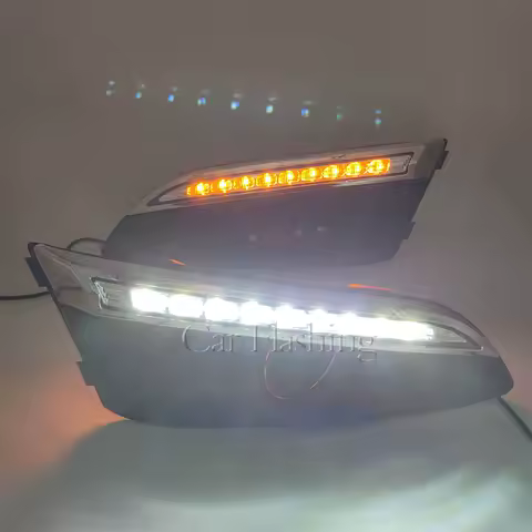 Car LED For Chevrolet Chevy AVEO Sonic 2011 2012 2013 DRL Daytime Running Lights Daylight With Turn Signal fog lamp cover