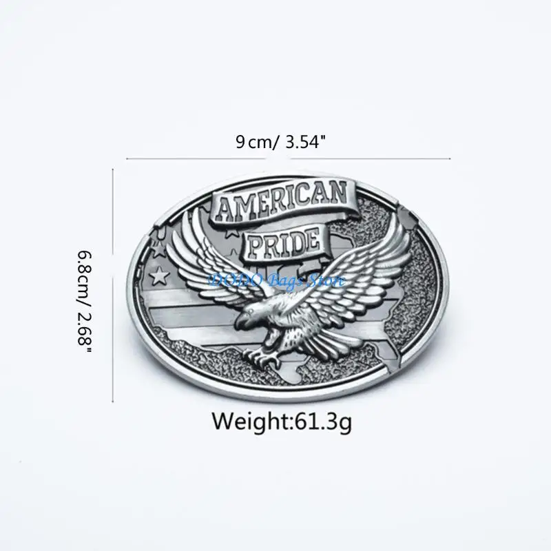 إبزيم حزام رعاة البقر للرجال والنساء منقوش عليه بديل رائع (برونزي) #6