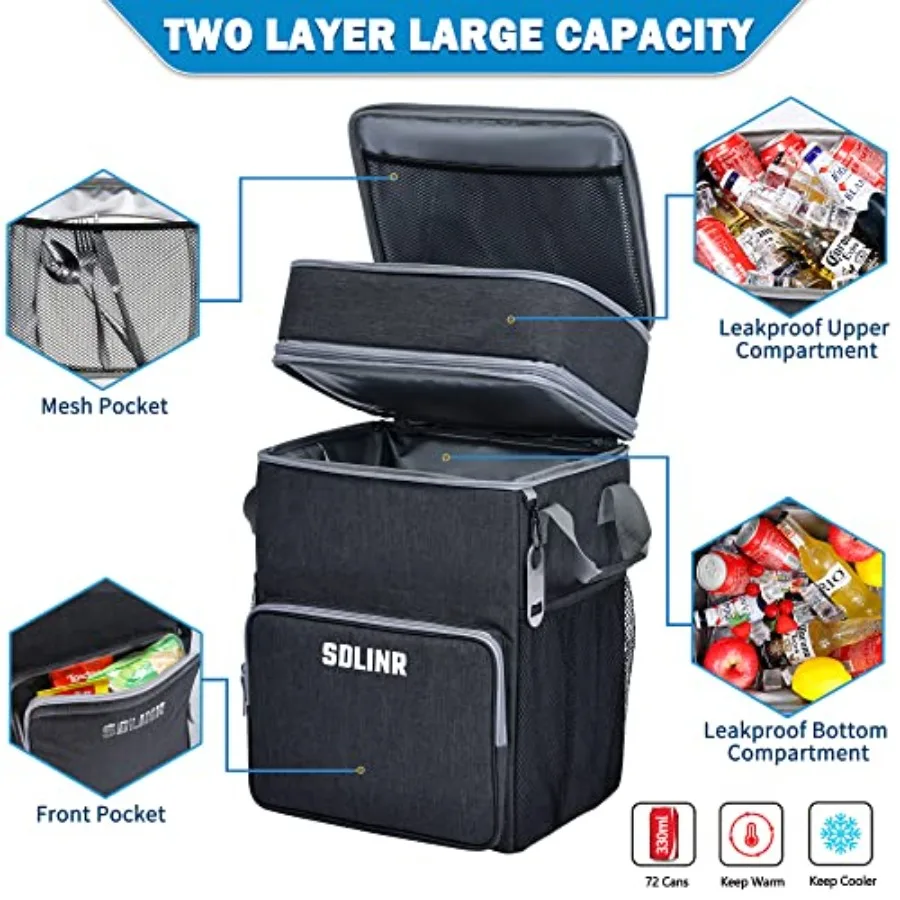 72-Can Rolling Cooler Bag - alternate angle