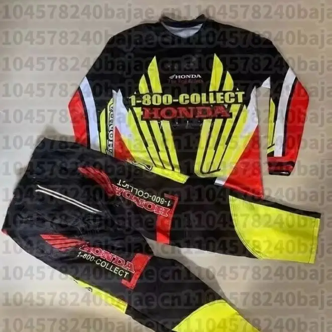 

Honda 2025 New Outdoor Cycling Motorcycle Off Road Racing Sport Speed Long Sleeve and Long Pant Racing Team Fashion Men's Set