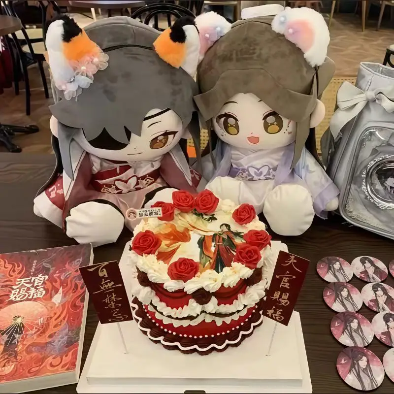 Minidoll Xi Ying Xing Yue Series دمية محشوة مرخصة رسميًا Huhu وضعية الجلوس المسؤولين السماويين يبارك المحيطة