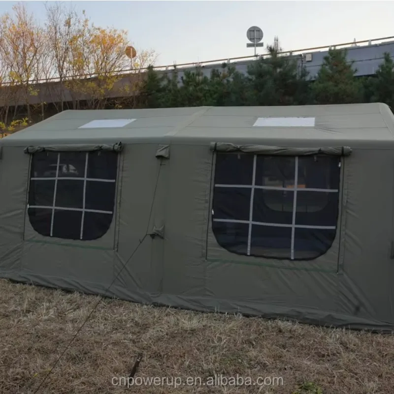 XMSJ Large Luxury Portable Inflatable Camping Tent 17.28 Square Meters Waterproof Partition Detachable Floor TPU Window Quick Se