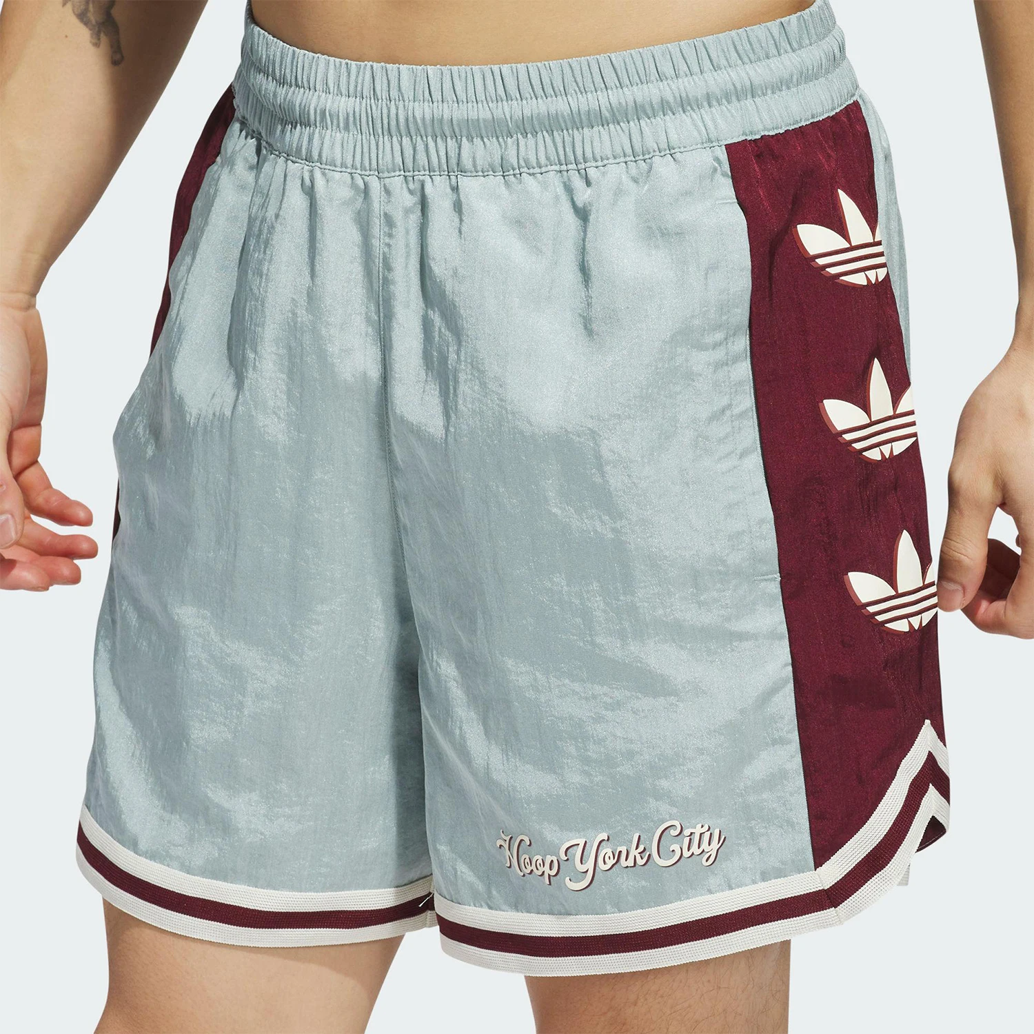 Adidas Oficial Genuíno Três Listras Masculino e Feminino Moda Casual Tecido Shorts Esportivos JC5970