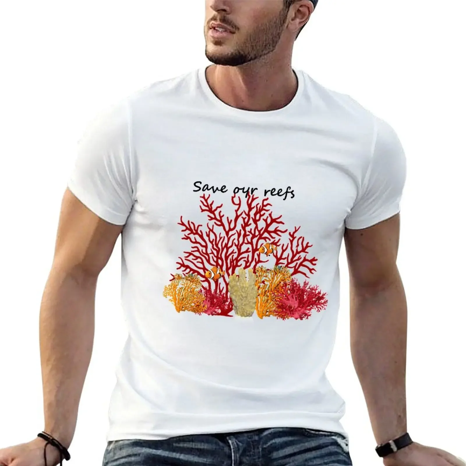 save our reefs digitaland mixed media art by mysticladyart T-Shirt fashion shirts Funny t-shirt Louboutins mens vintage t shirts