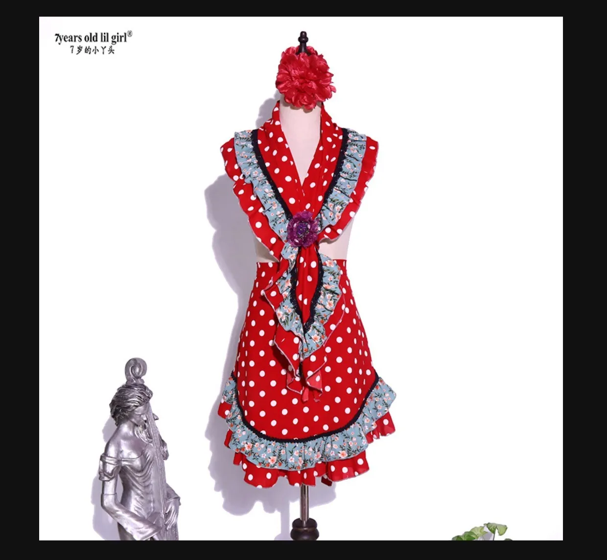 7yearsoldlilgirl Dance Dress Flamenco Boutique Printed Polka Dot Scarf FHH10