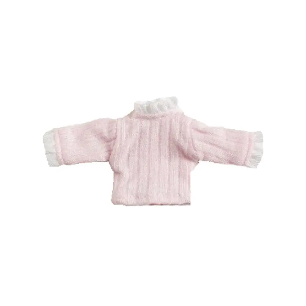 Losse 1/12 Pop Bodems Vrijetijdskleding Effen Kleur Lange Mouwen Elastische Shirts Mode Schattige Pop Outfit Kleding voor 1/11 OB11 Pop