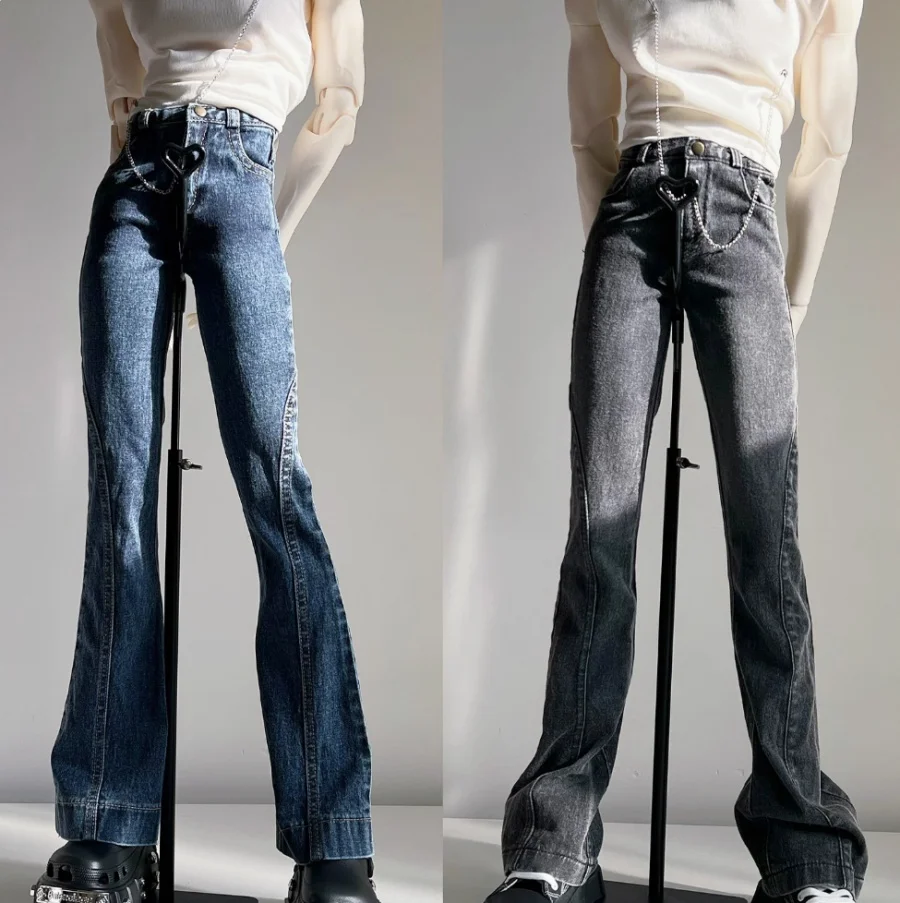 

bjd doll clothes are suitable for 1/4 68Uncle id75 size slightly flared jeans doll accessories