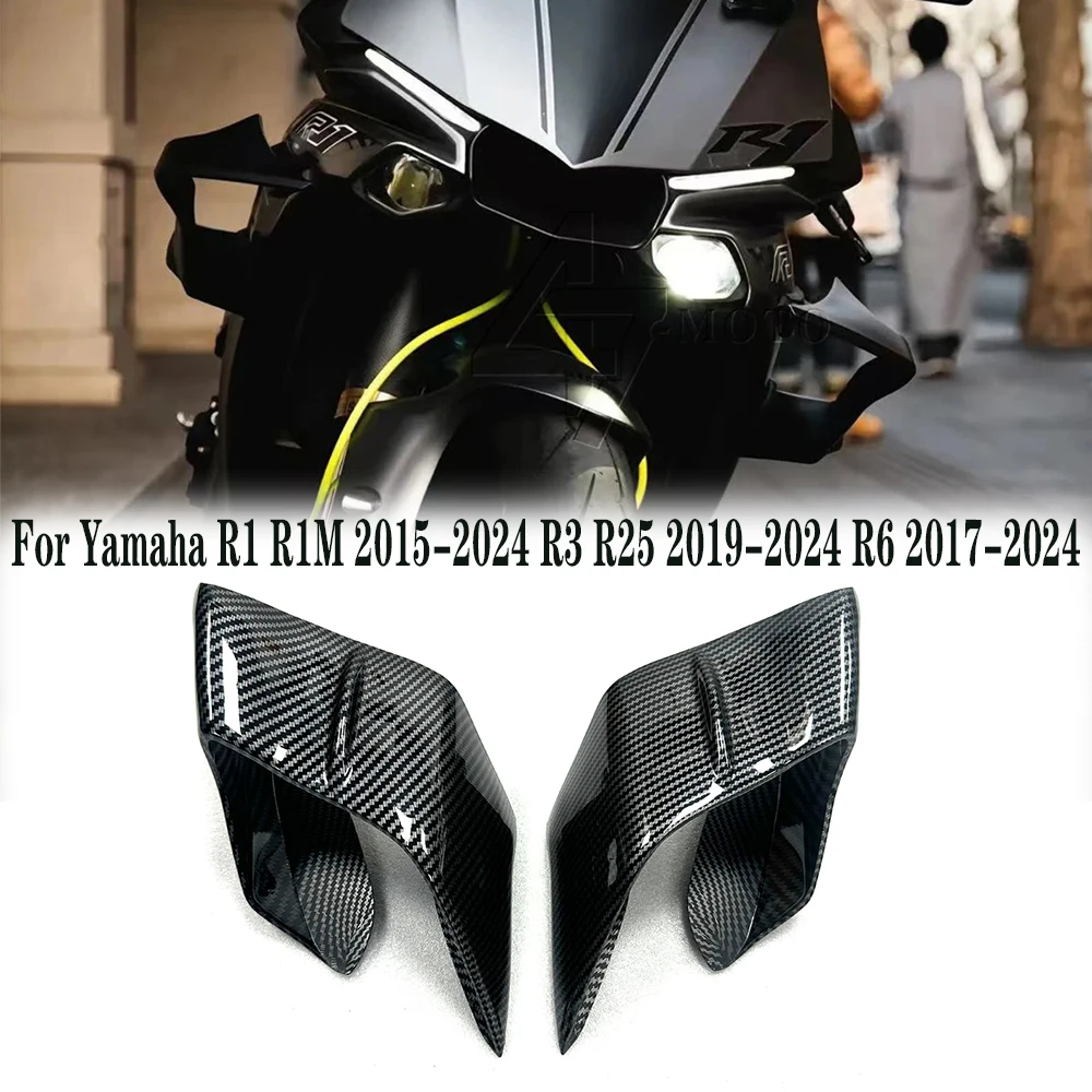 

New For YAMAHA YZF R1 R1M 2015-2024 R3 R25 2019-2024 Motorcycle Aerodynamic Wing Kit Fixed Winglet Fairing