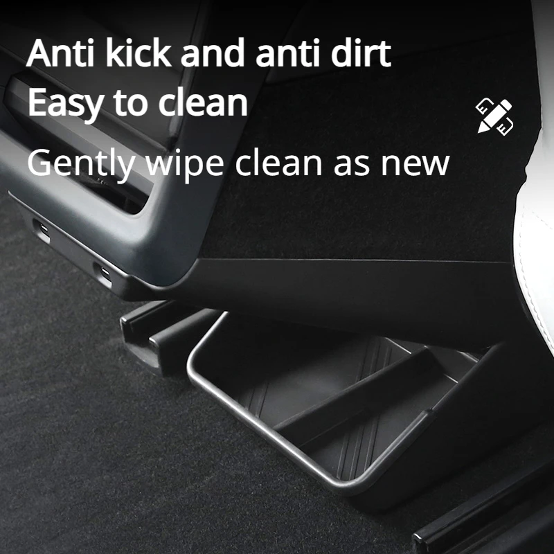 

Under Seat Anti-kick Plate Storage Box for Tesla Model 3 Highland 2024 Rear Seat Kick Plate Corner Protector Car Accessories