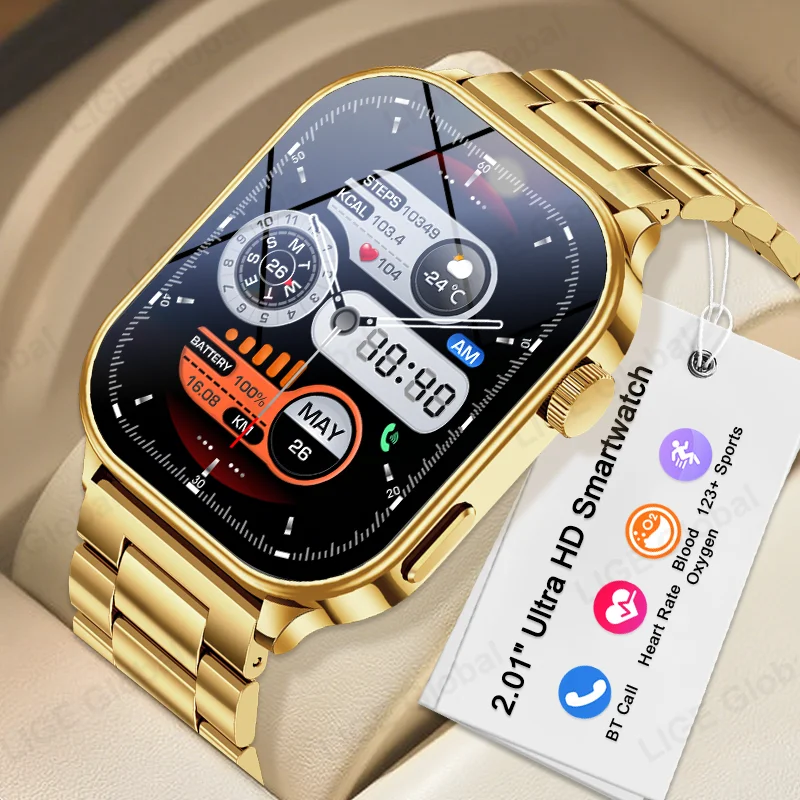 LIGE 2026 New Smart Watch Men Women Sport Smartwatch 2.01'' HD Screen Wireless Call Sports Fitness Holiday Gift For Android IOS