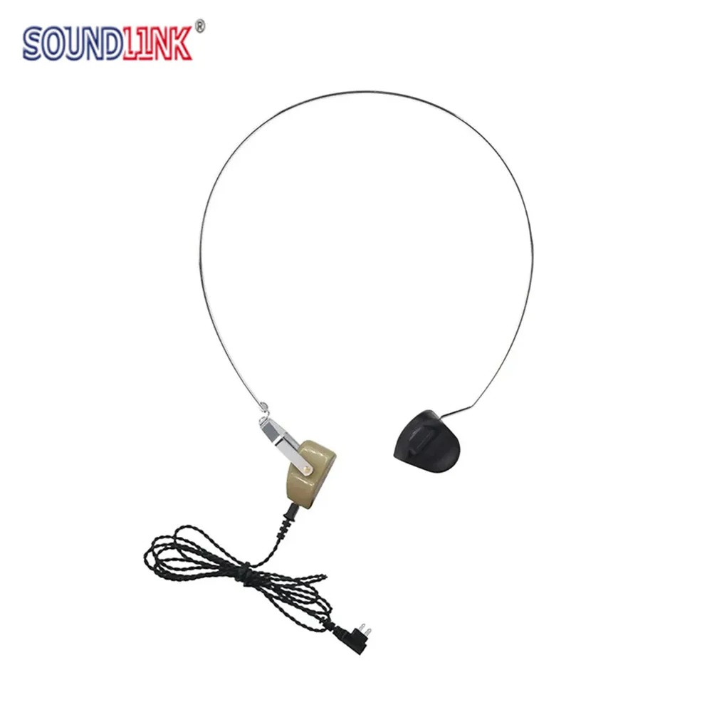 2Pin BAHA Bone Conductor Vibrator Headsets with Headband Hearing Aids Cable for Hearing Aid System