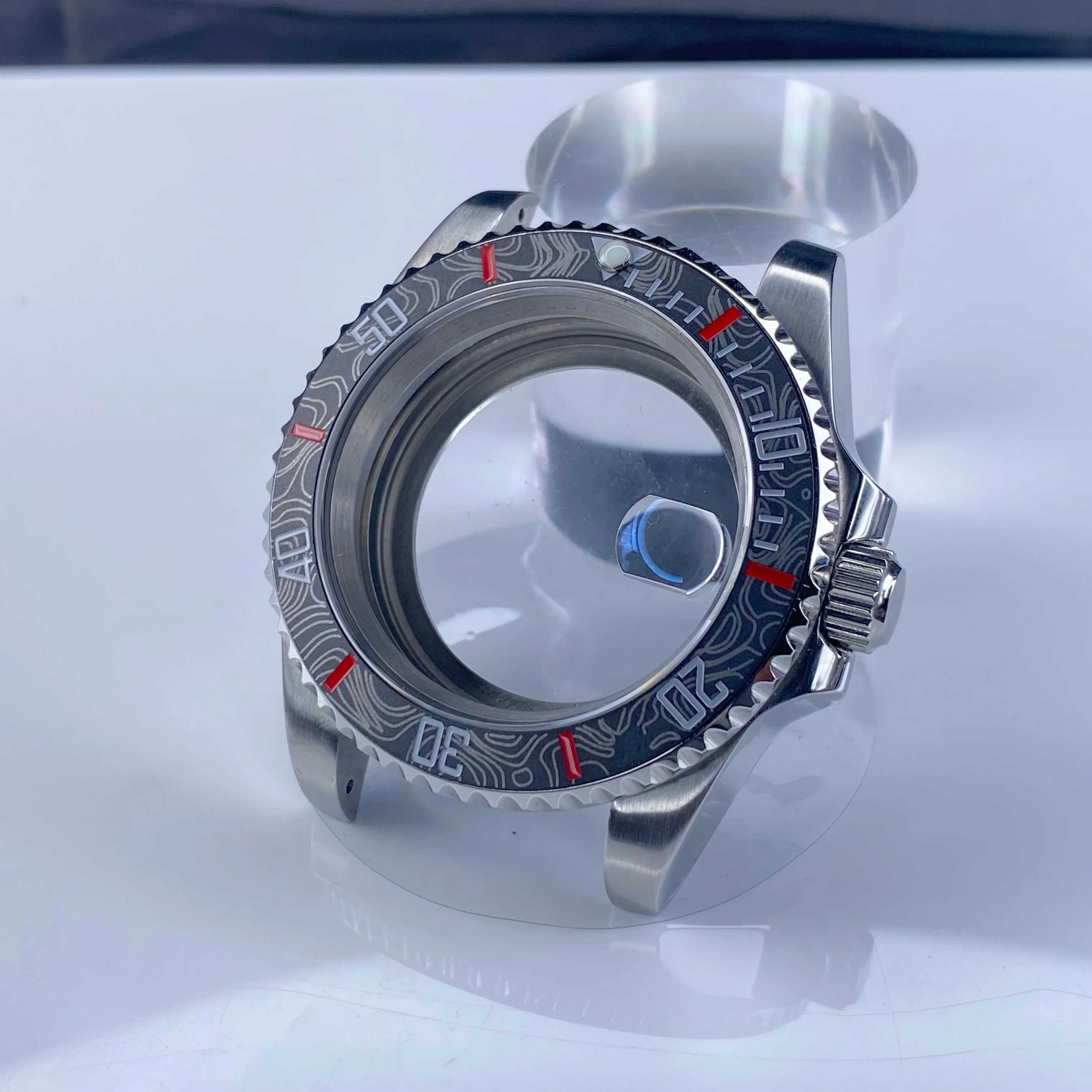 NH35 40mm High-Quality SUB NH35 watch case Sapphire Glass Case with 120 clicks Watch Men's Case FIT NH34 NH35 NH36 Movement