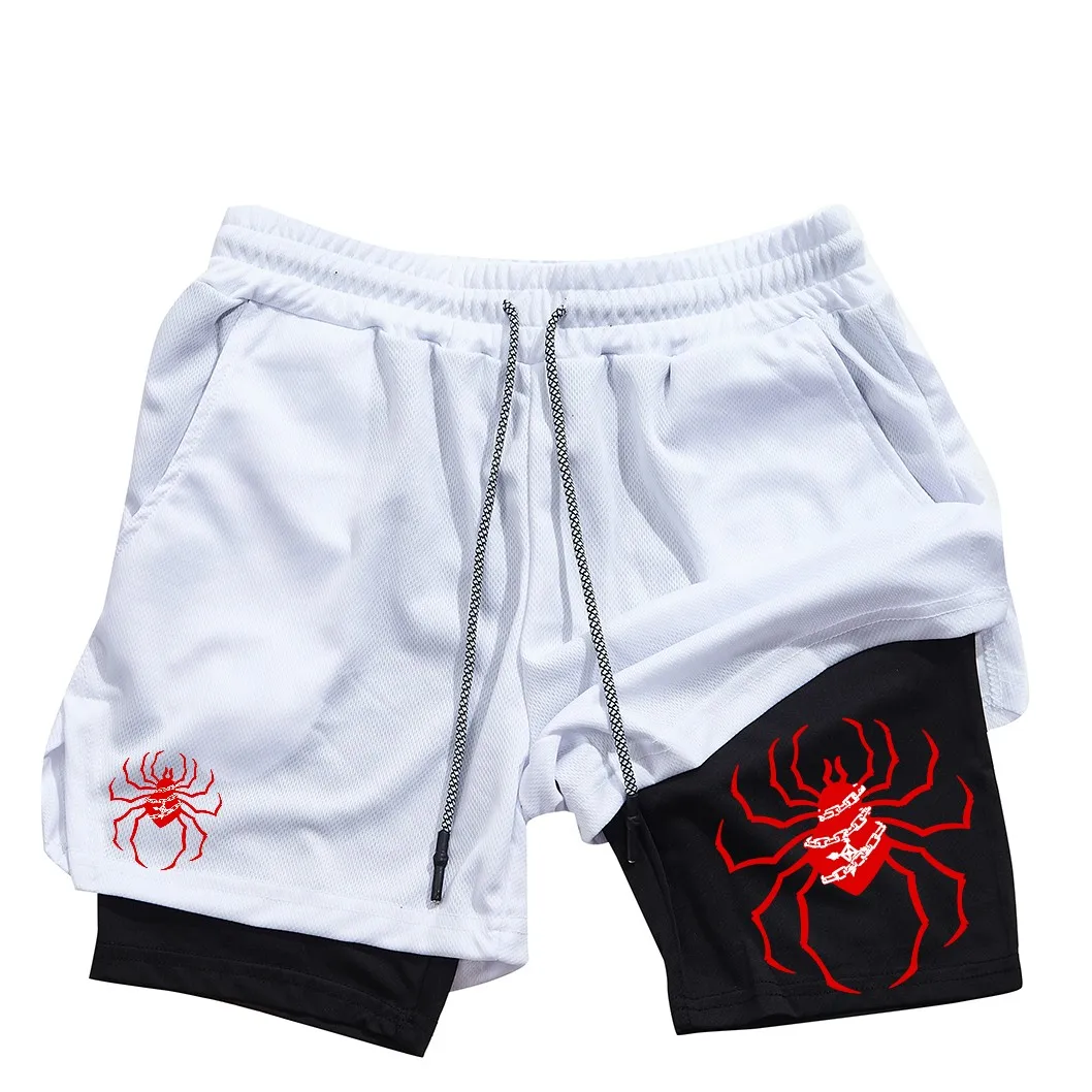 

Мужские спортивные шорты Anime Hunter X Hunter, дышащие шорты для спортзала, летние спортивные шорты для фитнеса, тренировок и бега