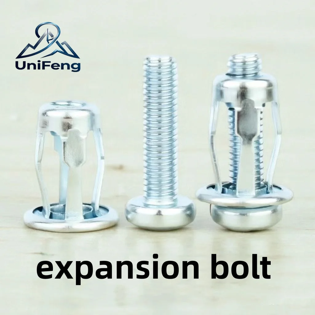 50x Jack Nuts Screw M4 - M8 Rivet Nuts Bolt Anchor Petal Expansion Plugs for License Curtain Expansion Clamp Lock Nut Board Wall