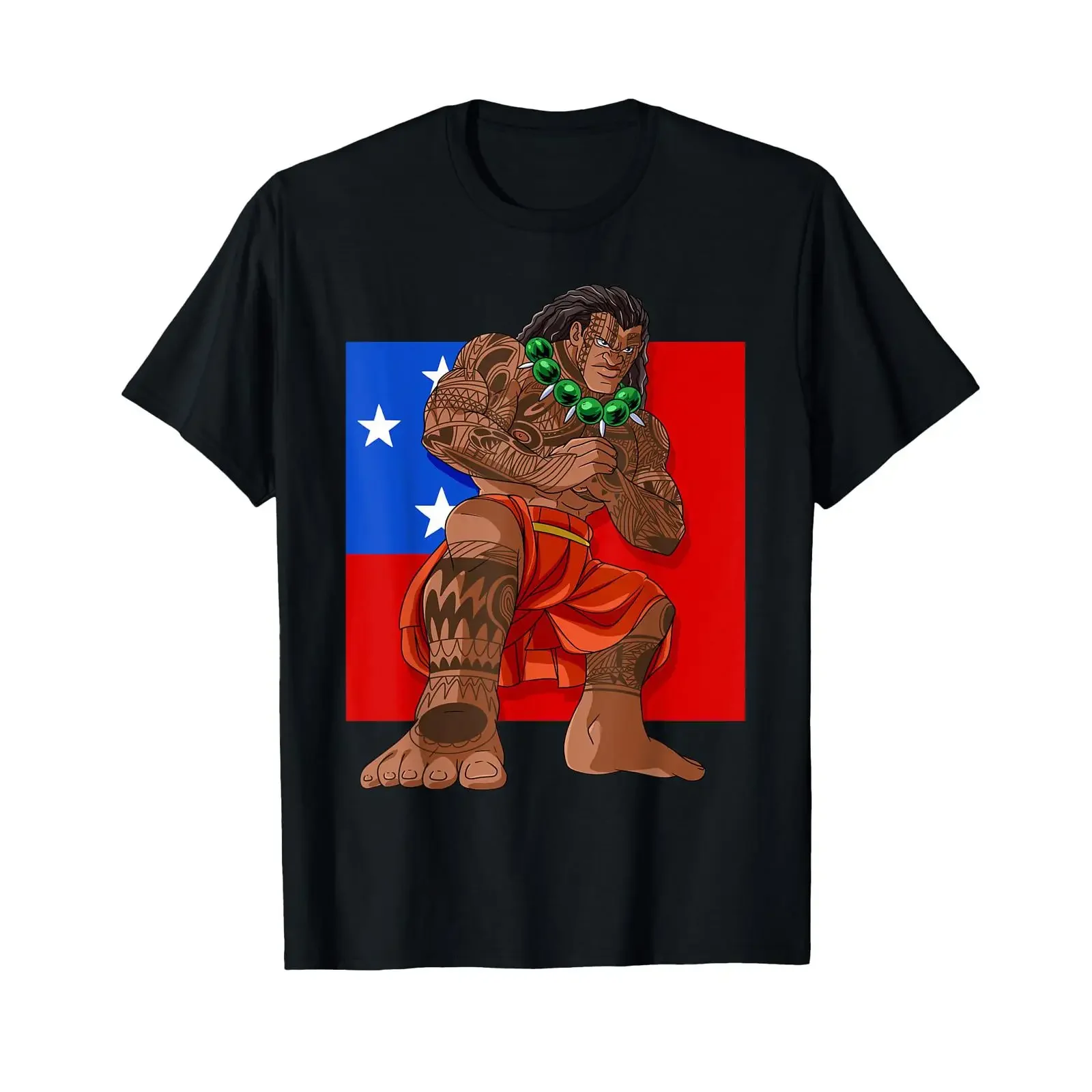 Samoan Pride Polynesian Haka Dance Samoa Flag T Shirt vintage Washed Unisex homme Top For Everyday Wear Stylish Slightly