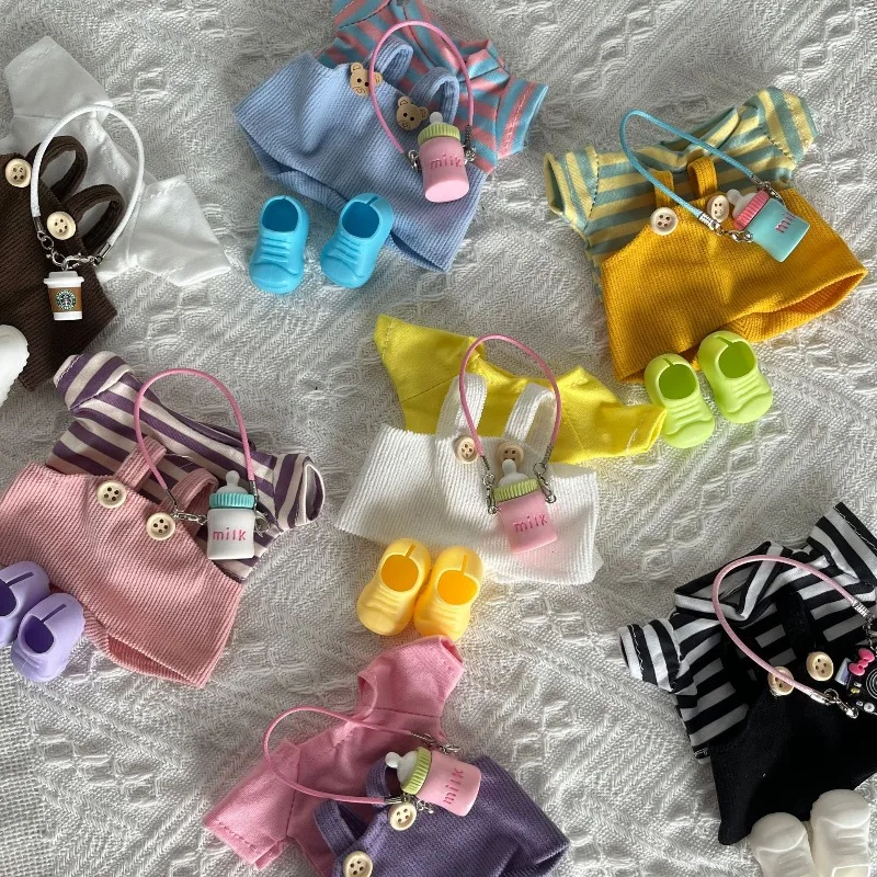 

Clothes only New trend blind box Labubu babyclothes17cm firstgenerationsecondgenerationthirdgenerationplushdollclothessetdoesnot
