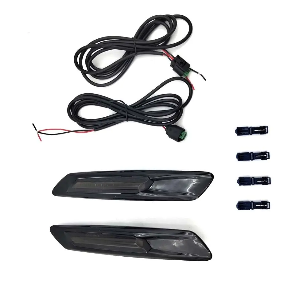 

2pcs LED Side Marker Light Turn Signal Smoked 63137154167 For BMW 528i 528iX Sedan