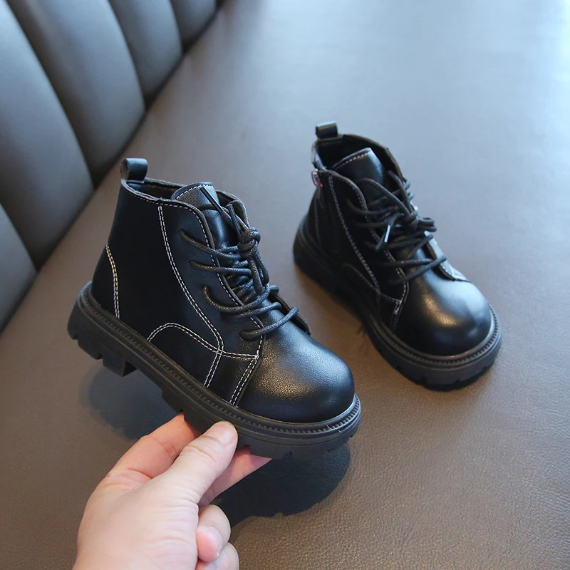 

Детские удобные высококачественные и хит продаж, ботильоны для девочек, детские ботинки на молнии на одной подкладке, осенне-зимние новые мягкие ботинки