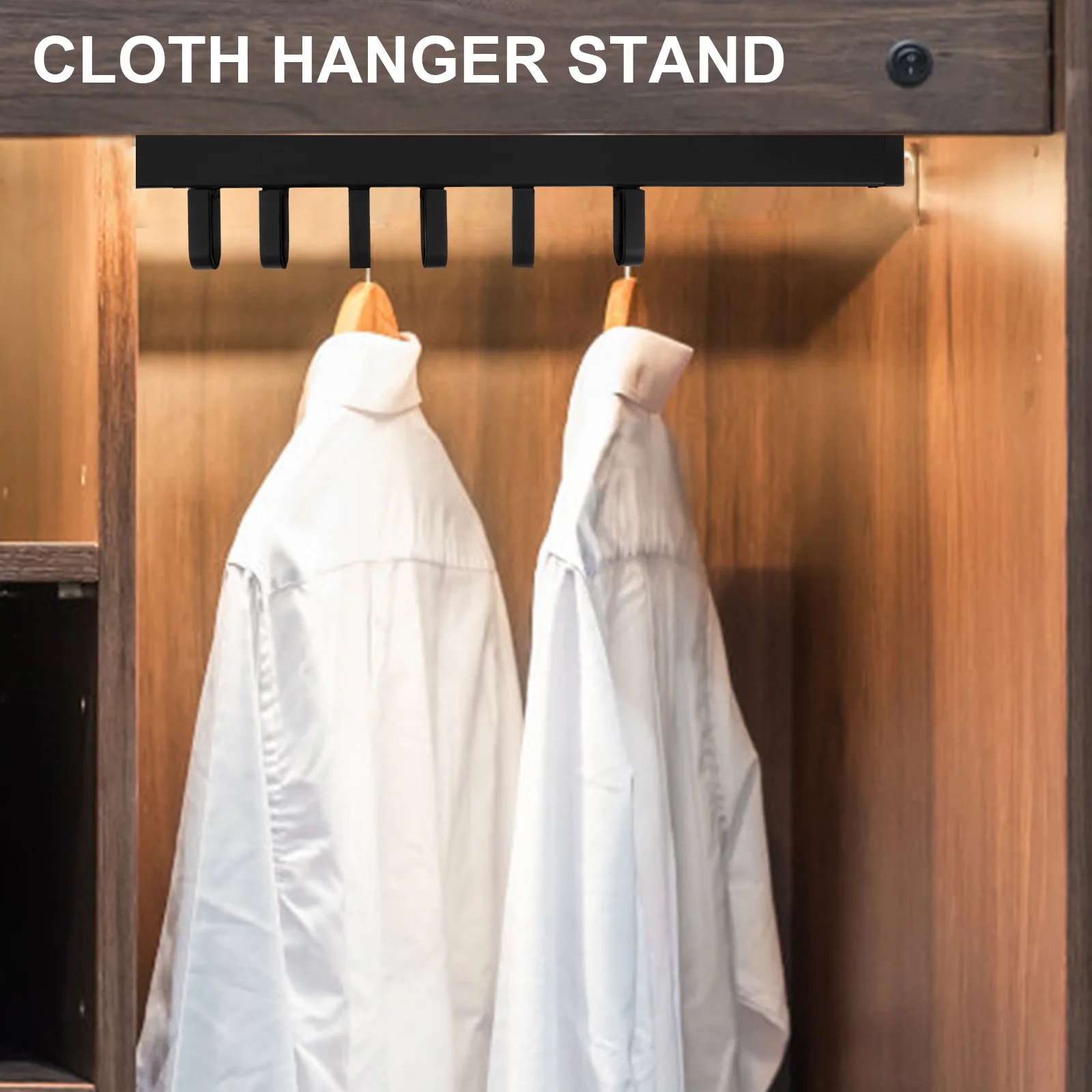 

Folding Wall Mounted Clothes Hanger Holder 5 Holes Aluminum Alloy Laundry Room Closet Organizer Easy Install for Bedroom