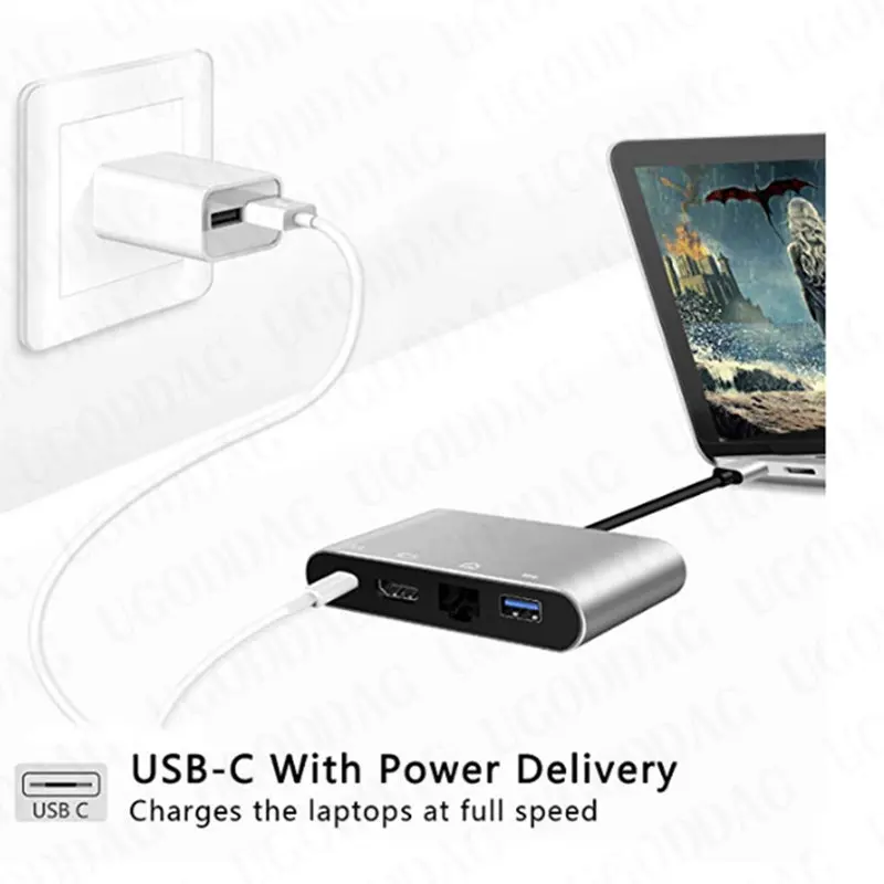 Macbook,ipad,samsung s21,dex,xiaomi 10,ps5,hdmiと互換性のある,USBC 3.0,アダプタードック用のタイプCハブ