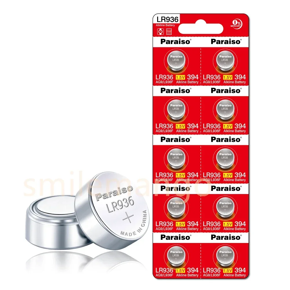 New High-Capacity AG9 SR936SW LR936 1.55V 394 Silver Oxide Watch Battery 194 LR45 For Toy Scale Swiss Made Button Coin Cell