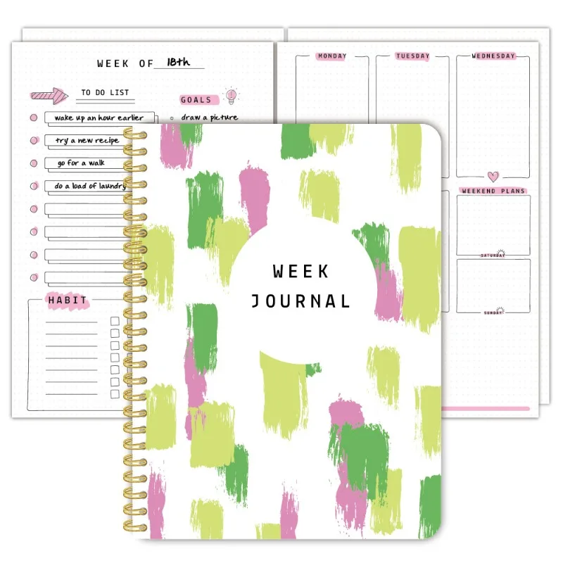 A5 Planner Journal with Daily List Habit Tracker