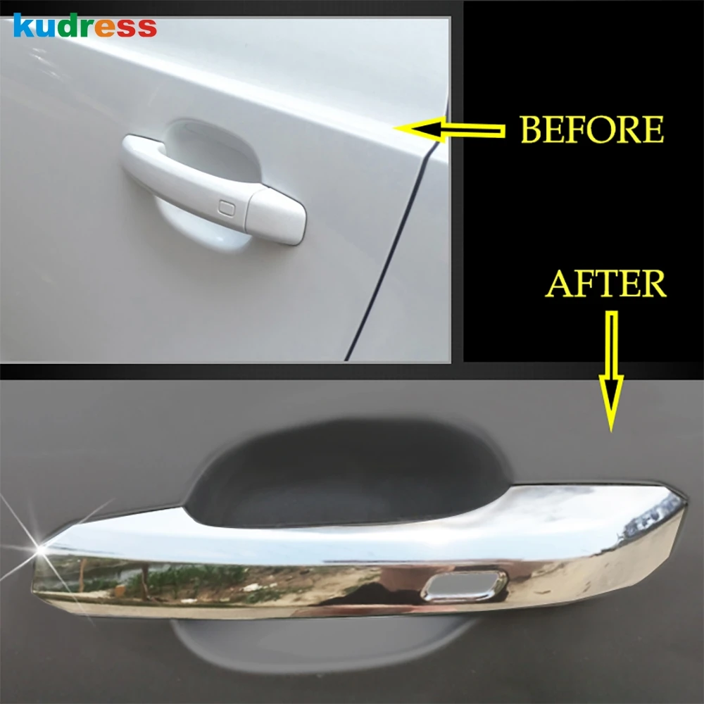 For Audi A4 Sedan B9 9L 2016 2017 2018 2019 2020 2021 2022 Chrome Exterior Door Handle Cover Trim Decoration Car Accessories