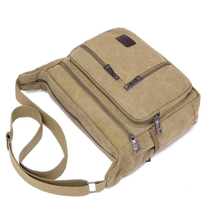 Canvas Messenger Bags para homens, sacola casual de viagem retro, bolsa crossbody de negócios masculina, bolsa de ombro de alta qualidade, moda