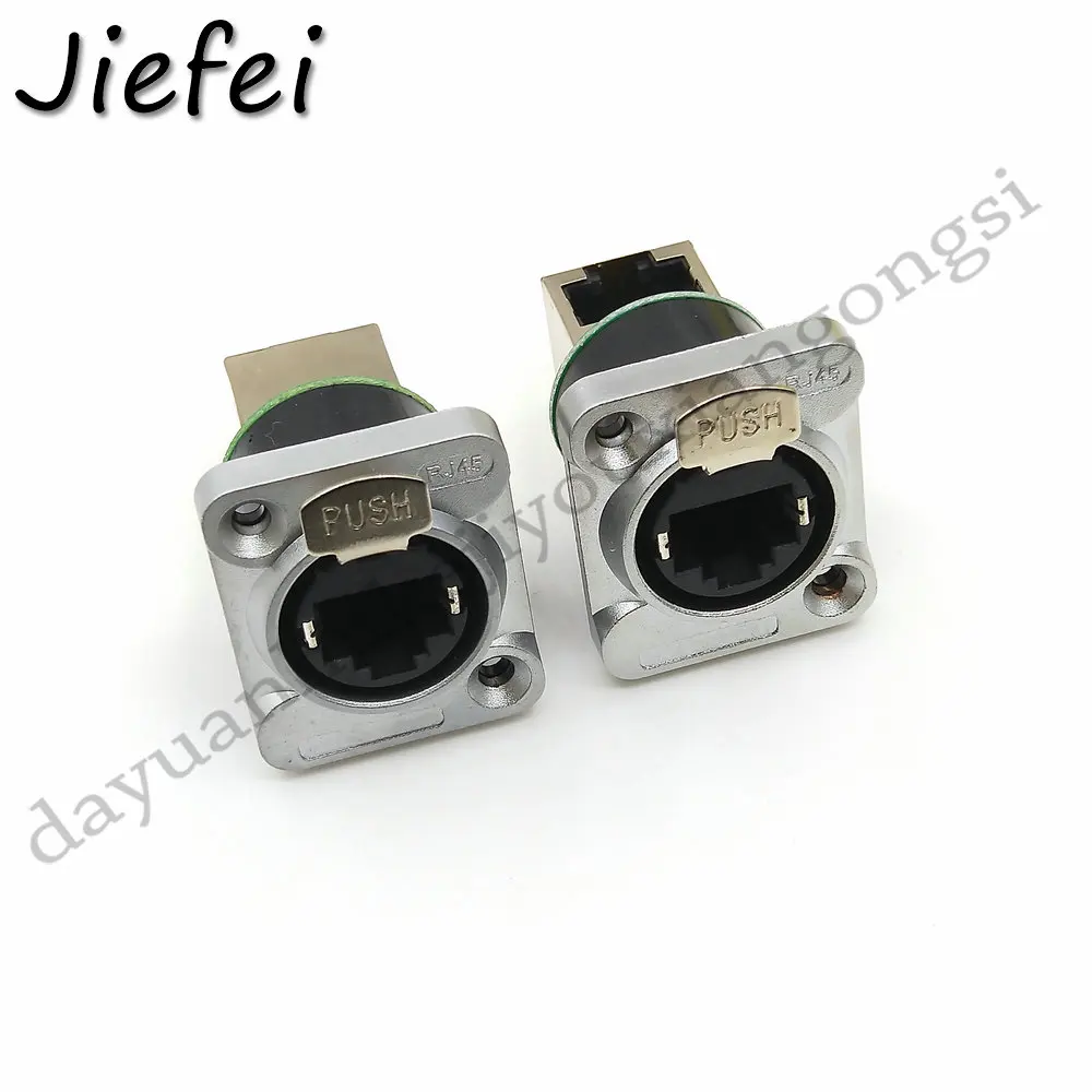 100Pc RJ45 Shield Network Connector 8p8c Female Panel Mount Sockets RJ45 Ethernet Normal&Right Angle styles for options