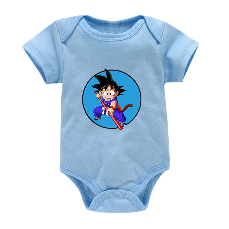 Dragon Ball Baby Romper Cotton Newborn Jumpsuit 3-24M Infant Clothes Cute Cartoon Safty Soft Bodysuit Short Sleeve Baby Clothing