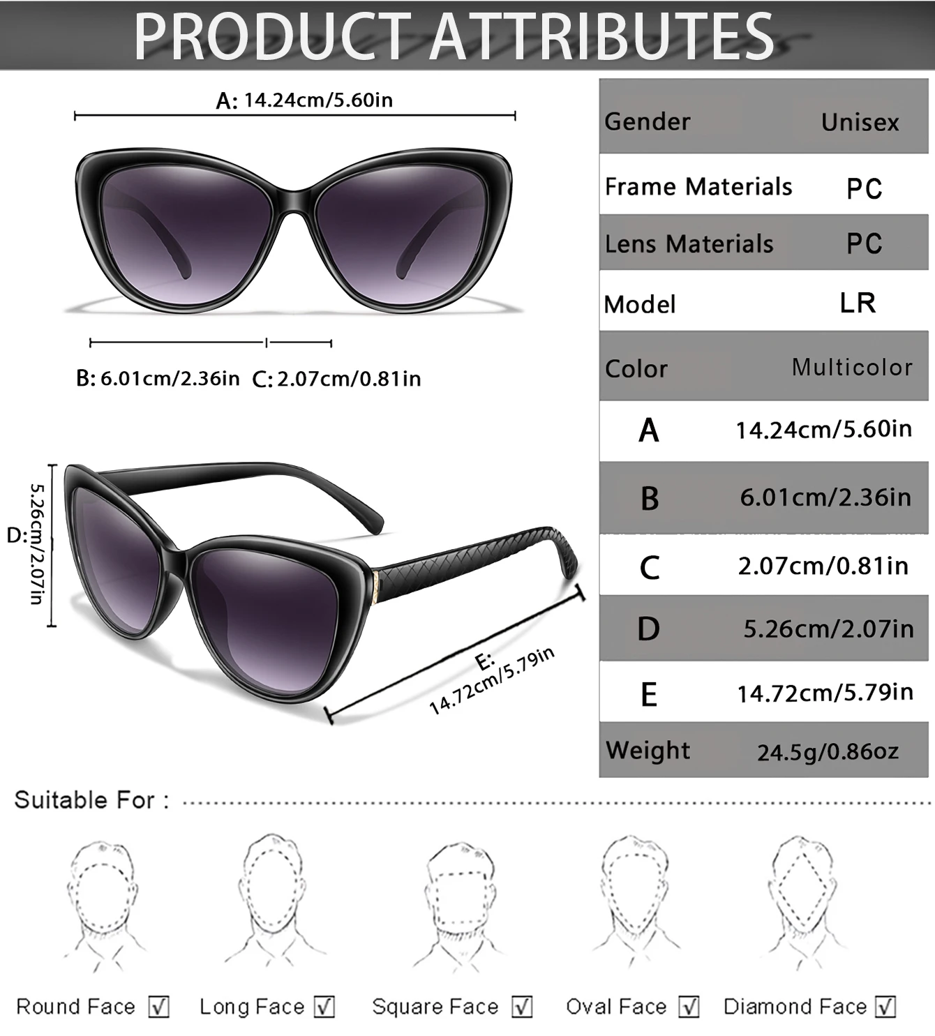 Vintage-Angelsonnenbrille für Männer und Frauen, lässige Retro-Rundbrille mit UV-Schutz, Outdoor-Sport, Laufen, Wandern mit BOX – Detail 2