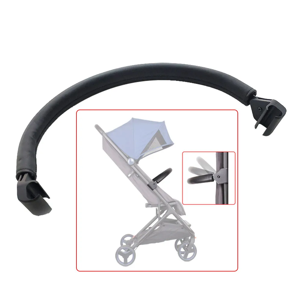 Stroller Armrest For Mitu 2018~2022 MTTC01BT Buggy Bumper Bar Flexible Adjustable With PU Cover Baby Pushchair Accessories