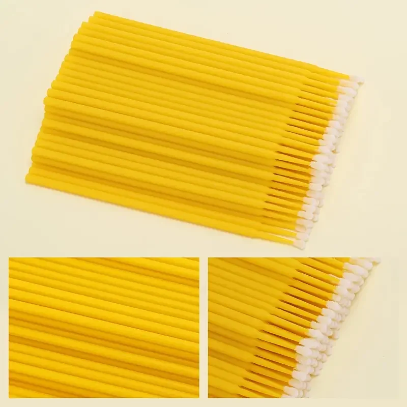 500 PCS Disposable Microbrush Applicators Microfiber Wands for Eyelashes Extensions and Makeup Application