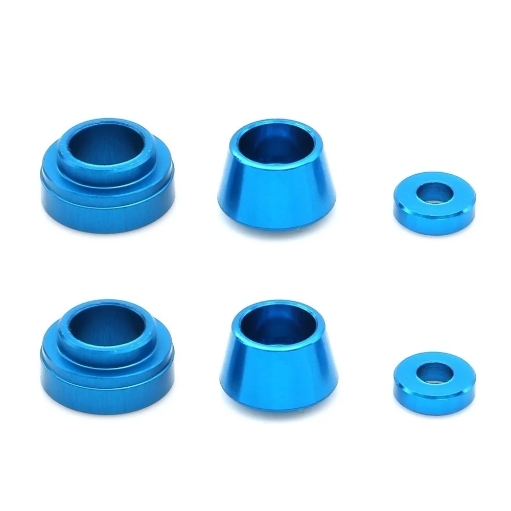 

6pcs New Aluminum Alloy Steering Knuckle Blue RC Car Accessories Bushing Gasket 1/10 Scale RC Car Upgrade Parts for Tamiya TT02