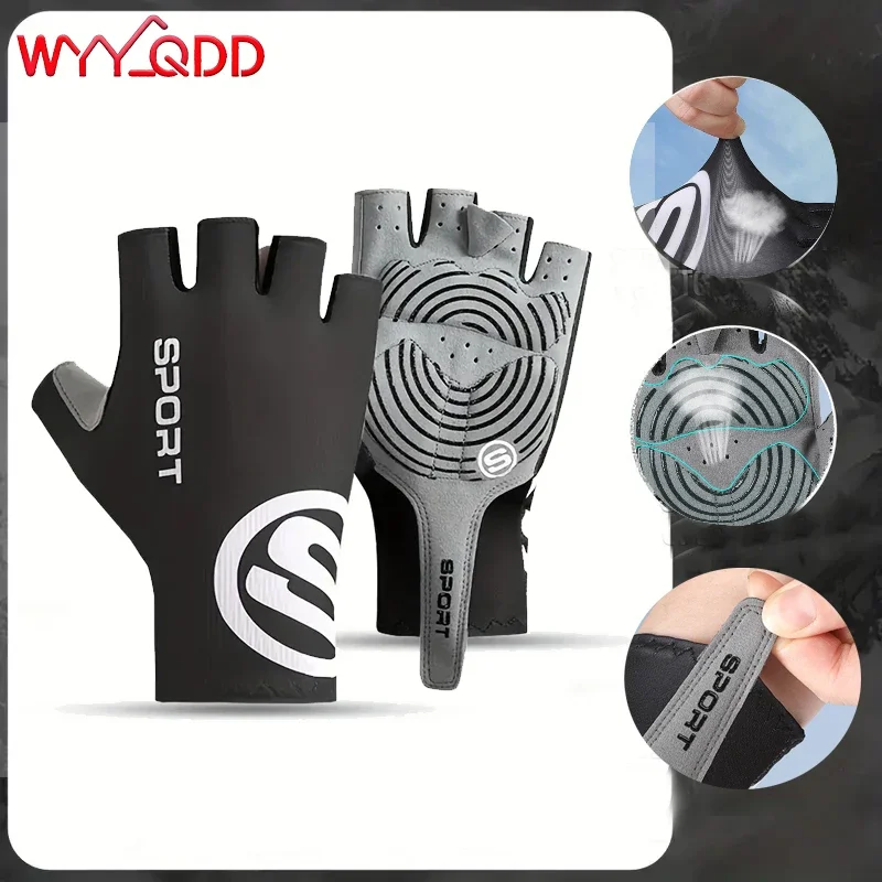 

Bicycle Gloves Light Weight Half Finger For Men Women with Anti-Slip Sunscreen Anti-UV Outdoor Cycling Workout Training Gloves