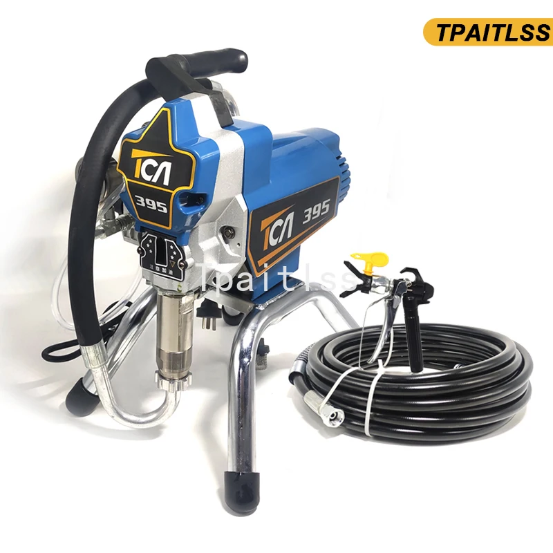 110V Airless Sprayer Portable Piston Pump Paint Spraying Machine 395 2000w 2L/min for Decoration