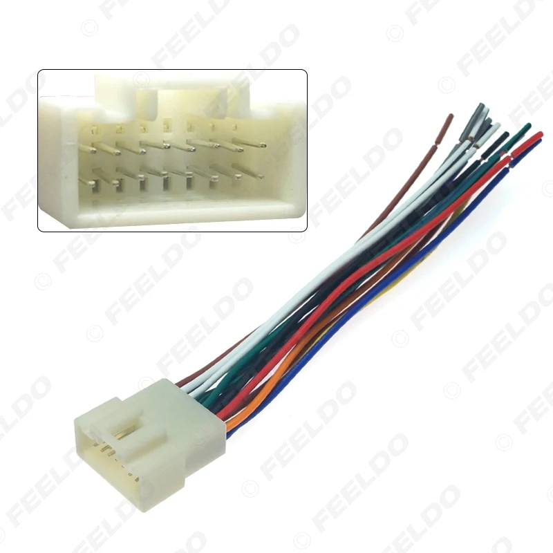 Car Stereo Radio 16Pin Wire Harness For Mitsubishi/Lancer/Ford  Installing Aftermarket Stereo Unit