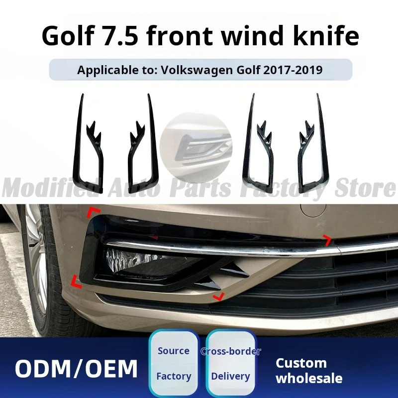 

Suitable for Volkswagen Golf Golf 7.5 High 7.5 MK7.5 2017-19 Fog Light Air Knife Car Patch Modification Parts