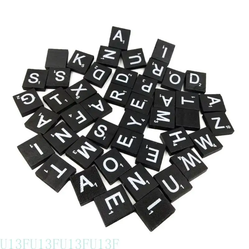 Gói U13F gồm 100 bảng chữ cái Khối Gỗ Puzzle Tiles Đồ chơi dễ dàng nắm bắt cho trẻ học
