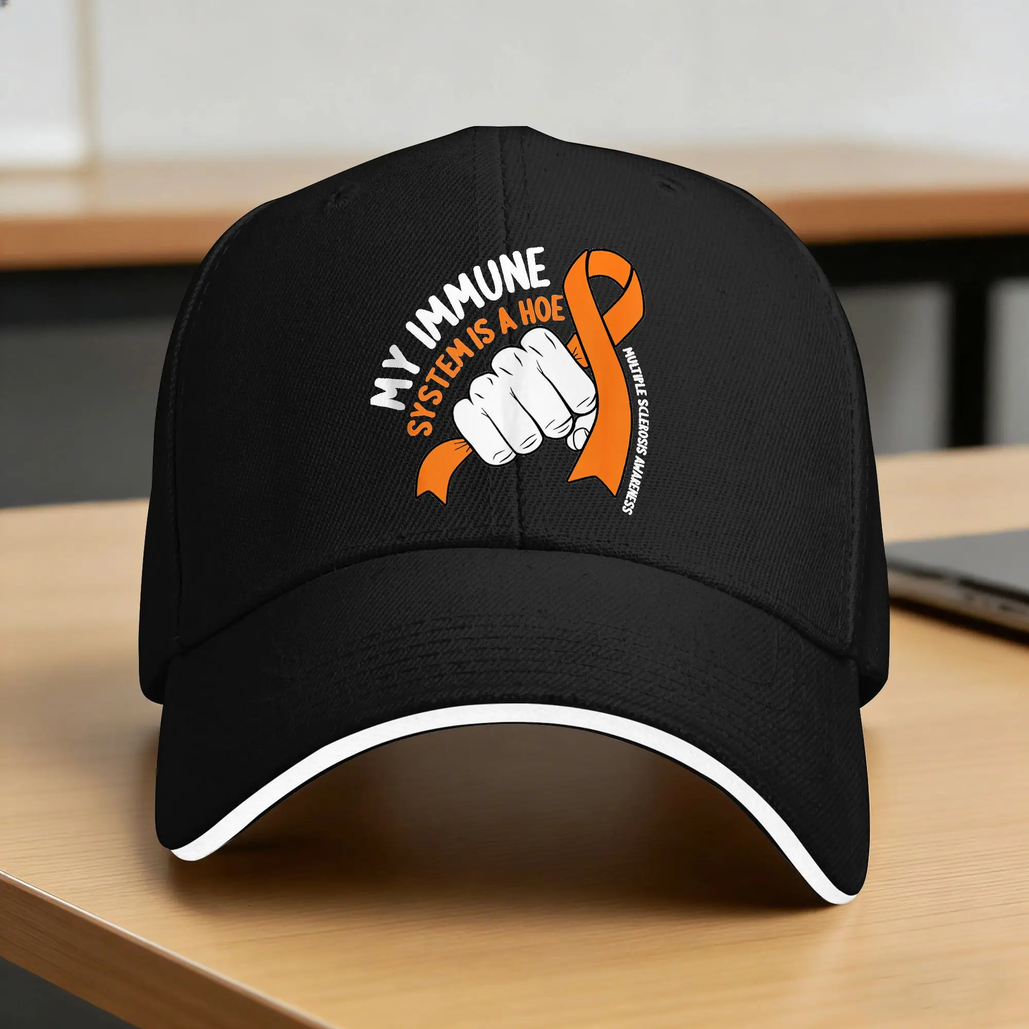My Immune System is A Hoe Sun Baseball Cap  Summer Vintage Hip Hop Hats For Women Men Kpop Rock Snapback Cap
