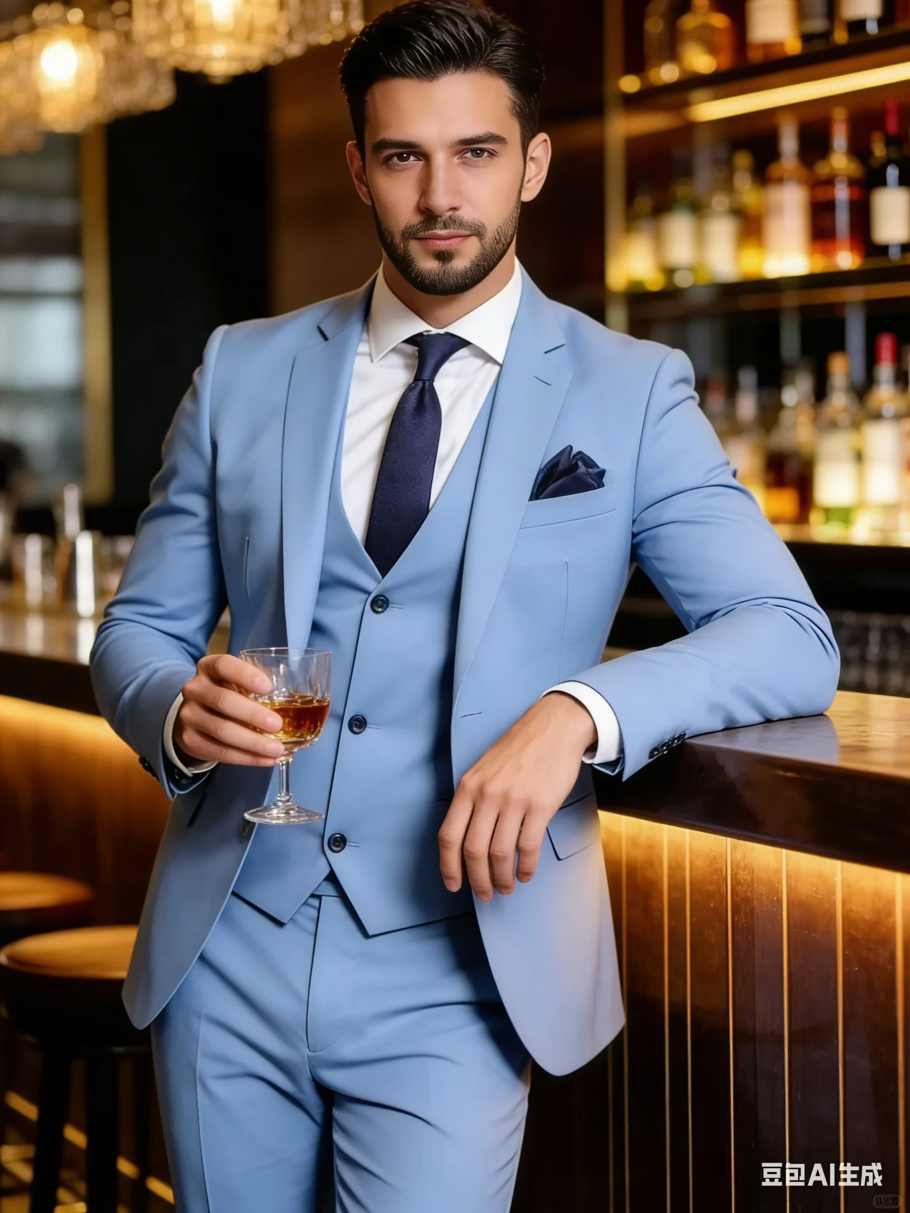 

wo Color Men's Suits 2 Pieces Blazer and Pants Set Single Breasted Groomsmen Party